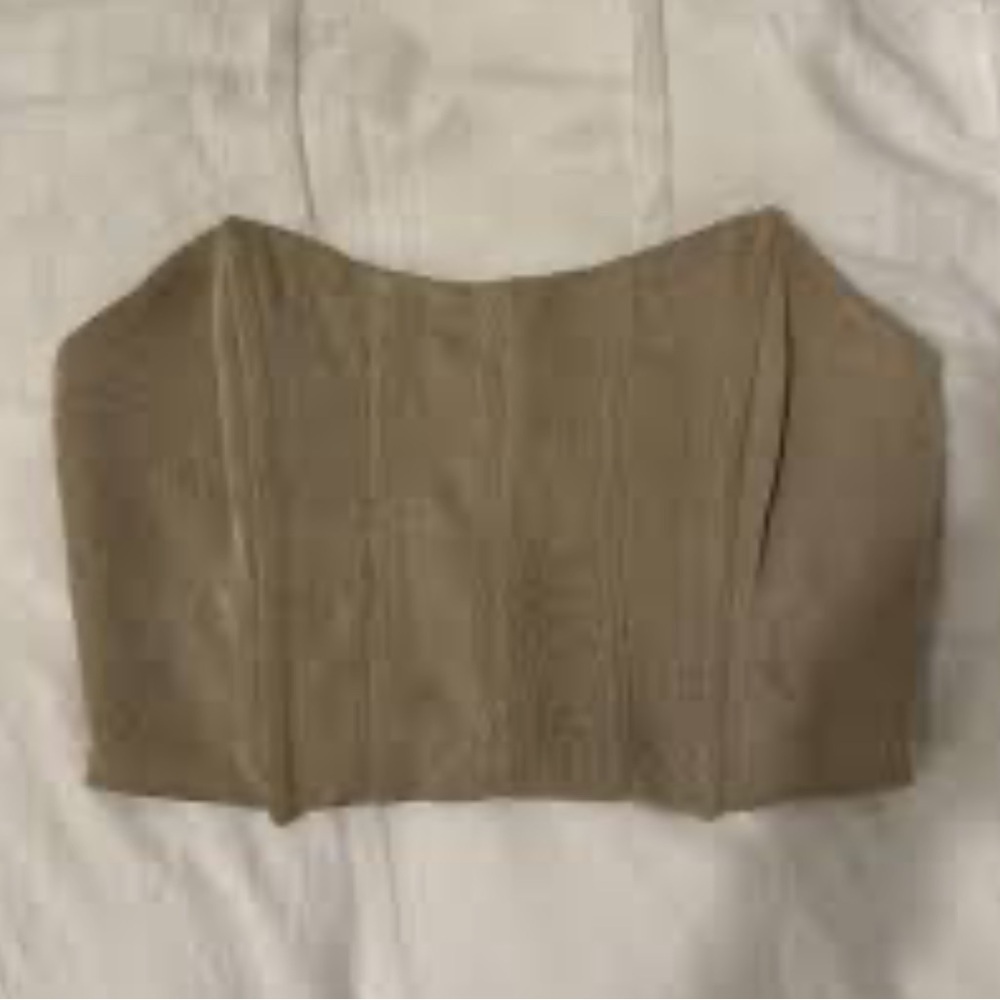 Urban Outfitters Mable Corset Bustier Tan/Gold Top. Size Small